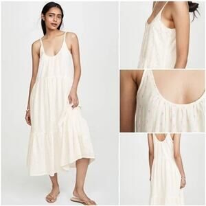 Kos Resort White Spaghetti Strap Midi Dress Size XS